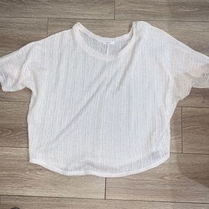 Cherish off shoulder cream top. Med. EUC